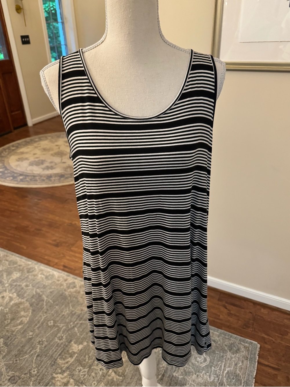 Comfy USA Striped Organic Sleeveless Tunic Top. Like New!